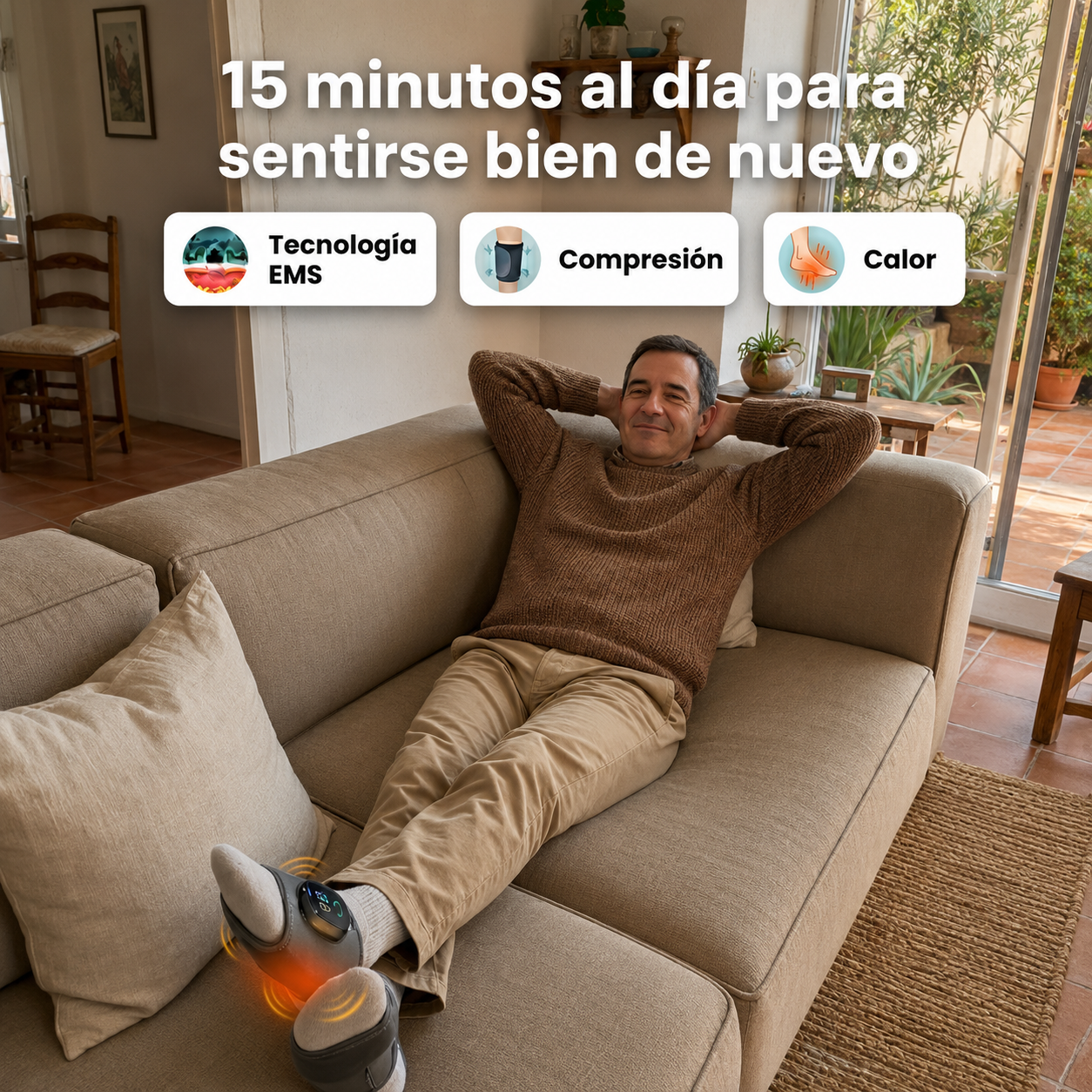 TheraPie™ — Masajeador 3-en-1: Alivia Hinchazón, Neuropatía y Fascitis en 5 Minutos