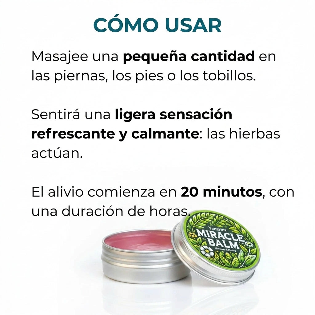 Vena Balm™ — Alivio rápido de la hinchazón y pesadez en piernas